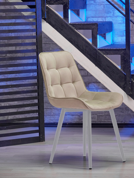 Изображение товара Стул Памир Румба F06 (светло-бежевый/белая опора)