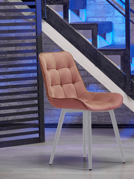 Изображение товара Стул Памир Румба F62 (розовый/белая опора)