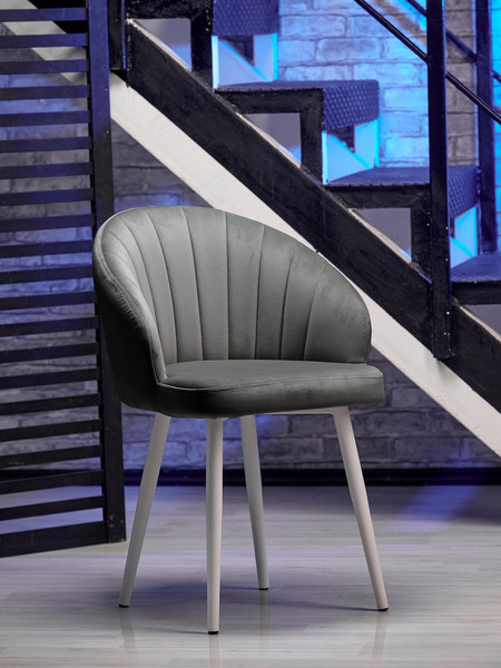 Изображение товара Стул Памир Зефир F83 (серый/белая опора)