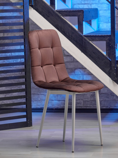 Изображение товара Стул Памир Саваж F62 (розовый/белая опора)