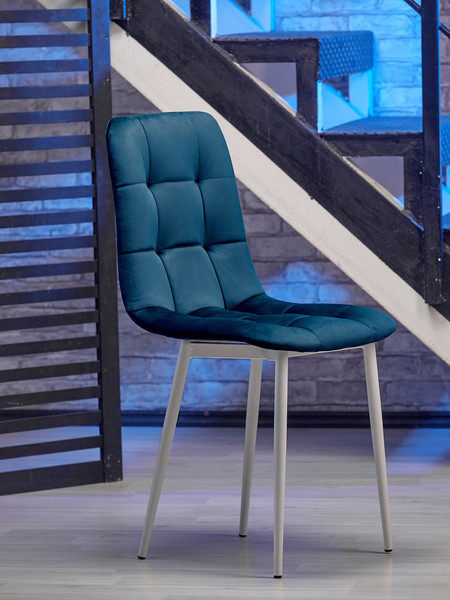 Изображение товара Стул Памир Саваж F77 (синий/белая опора)