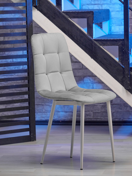 Изображение товара Стул Памир Саваж F80 (серый минт/белая опора)