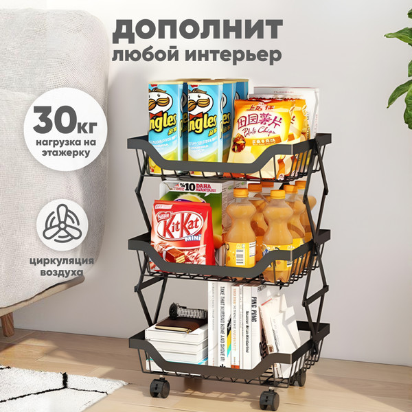 Изображение товара Этажерка Solmax&Home SM99815 (черный)