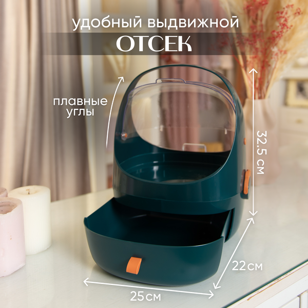 Изображение товара Органайзер для косметики Solmax&Home SM90500 (зеленый)