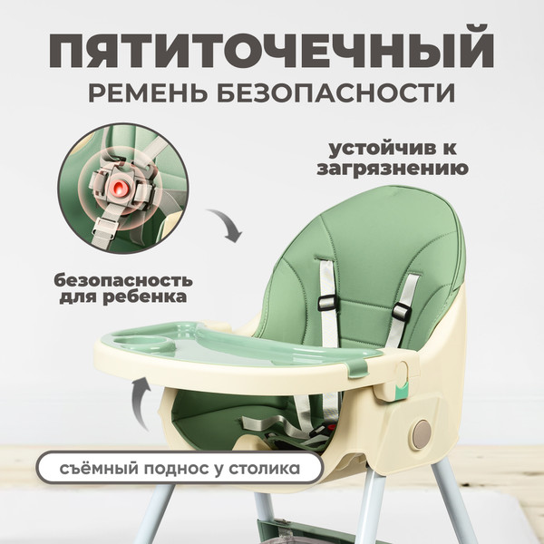 Изображение товара Стульчик для кормления Solmax&Kids HW00011 (зеленый)