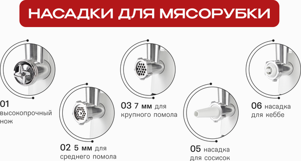 Изображение товара Мясорубка электрическая RAGEX R803-100