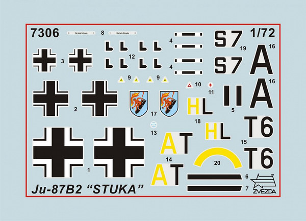 Изображение товара Сборная модель Звезда Немецкий бомбардировщик Юнкерс Ju-87B2 / 7306