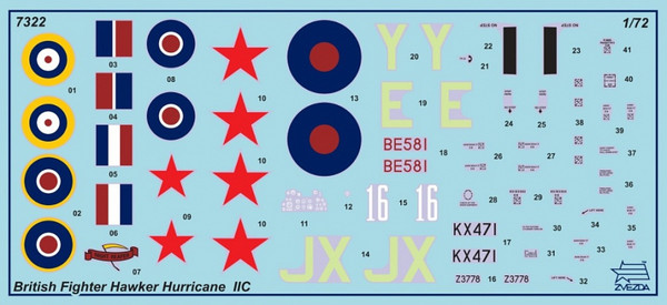 Изображение товара Сборная модель Звезда Британский истребитель Хоукер Харрикейн IIC / 7322