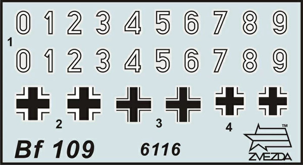 Изображение товара Сборная модель Звезда Немецкий истребитель Мессершмитт BF-109F2 / 6116