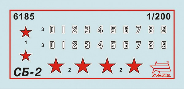 Изображение товара Сборная модель Звезда Советский самолёт СБ-2 / 6185