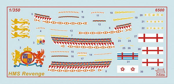 Изображение товара Сборная модель Звезда Английский корабль Ревендж / 6500П