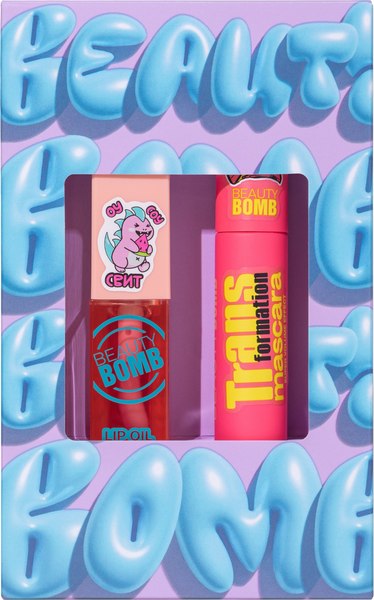 Изображение товара Набор декоративной косметики Beauty Bomb Масло-блеск для губ тон 02+Тушь для ресниц Transformation