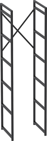 Изображение товара Комплект стоек для стеллажа Мебельград Бонн 54.5x44.5x189.5 (черный)