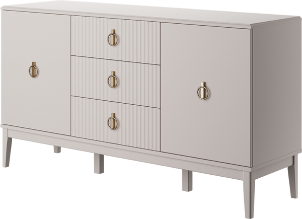 Изображение товара Тумба Bravo Мебель Фарго 2дв. 3ящ. (персидский жемчуг/лак льняной)