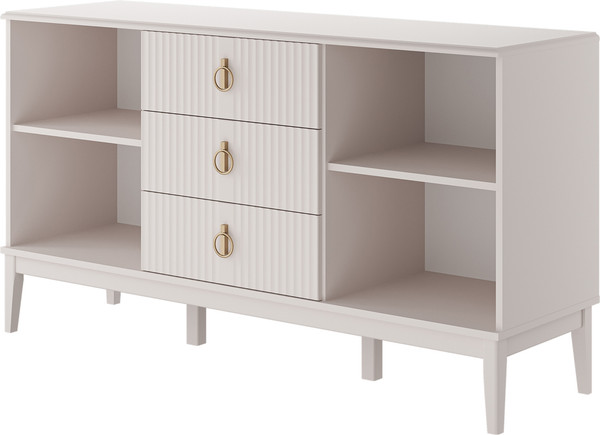 Изображение товара Тумба Bravo Мебель Фарго 2дв. 3ящ. (персидский жемчуг/лак льняной)