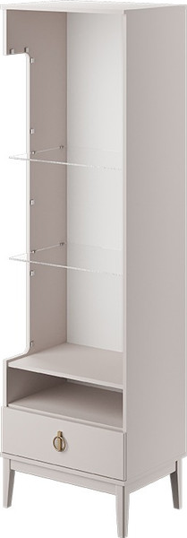 Изображение товара Шкаф с витриной Bravo Мебель Фарго 1-дв. Правый ЛДСП  (персидский жемчуг/лак льняной)