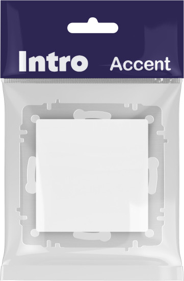 Изображение товара Выключатель INTRO Accent 6-109-01М / Б0063604 (белый матовый)