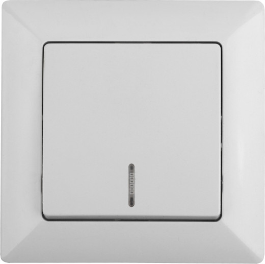 Изображение товара Выключатель INTRO Solo 4-102-01 / Б0053557 (белый)