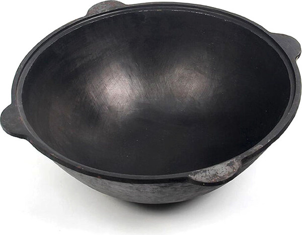 Изображение товара Казан Chugun Invest Узбекский с крышкой садж-сковородкой (12л, круглое дно)