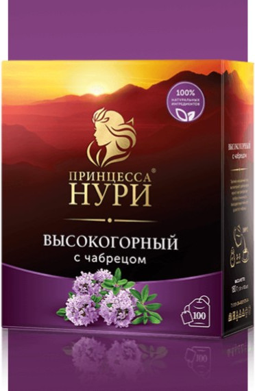 Изображение товара Чай пакетированный Принцесса Нури Высокогорный с чабрецом (100пак)