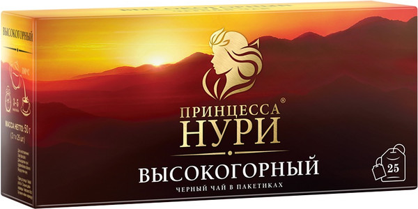 Изображение товара Чай пакетированный Принцесса Нури Высокогорный (25пак)