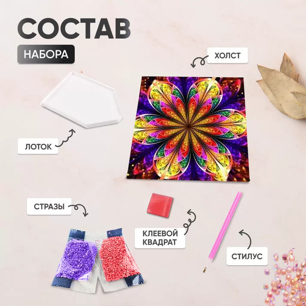 Изображение товара Набор алмазной вышивки Solmax&Creators Цветочный орнамент / CP54046