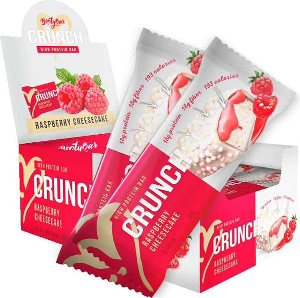 Изображение товара Набор протеиновых батончиков BootyBar Crunch Малиновый чизкейк (16x60г)