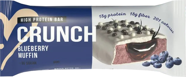 Изображение товара Набор протеиновых батончиков BootyBar Crunch Черничный маффин (16x60г)