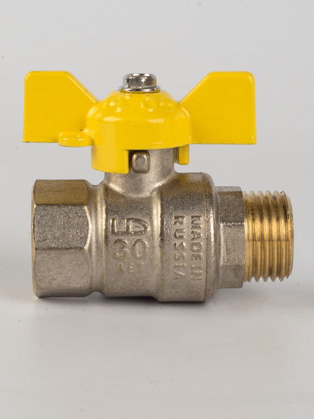 Изображение товара Шаровой кран LD Pride 47.32.B-Н.Б Gas Ду32 Ру25 / LD.47.352.32 (ручка бабочка)
