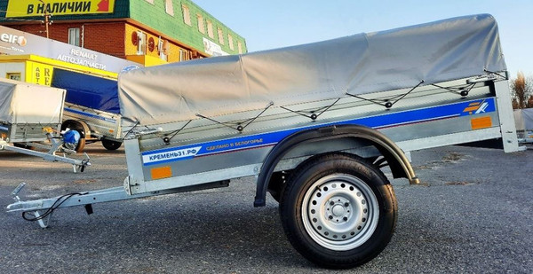 Изображение товара Прицеп для автомобиля Кремень Профи 2.0х1.3 (31см борт, тент 30см)