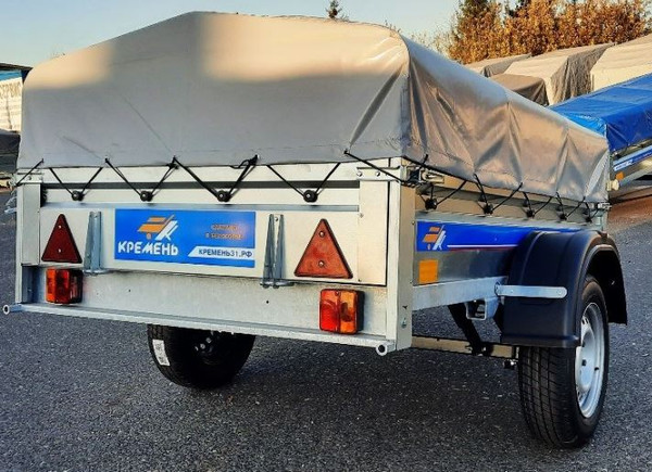 Изображение товара Прицеп для автомобиля Кремень Профи 2.0х1.3 (31см борт, тент 30см)