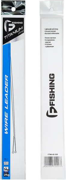 Изображение товара Набор поводков рыболовных Flagman Fishing Wire Leader Titan / FTWL40-250 (2шт)