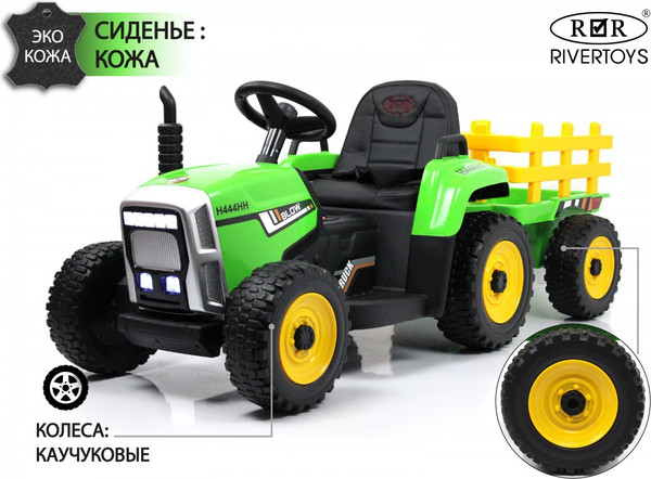 Изображение товара Детский автомобиль RiverToys H444HH (зеленый)