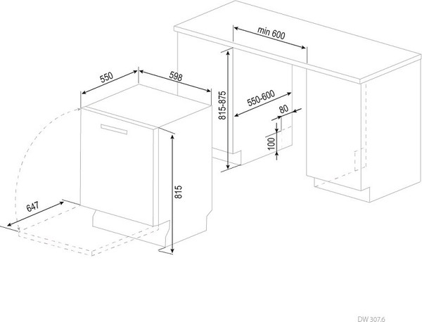 Изображение товара Посудомоечная машина Zigmund & Shtain DW 307.6