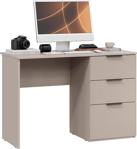 Изображение товара Письменный стол ТриЯ Графит (глиняно-серый/холст латте)