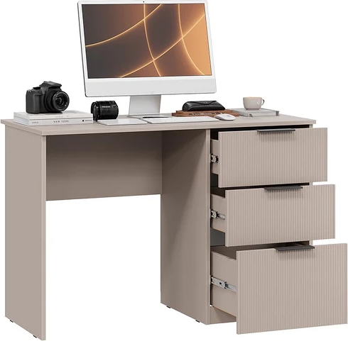 Изображение товара Письменный стол ТриЯ Графит (глиняно-серый/холст латте)