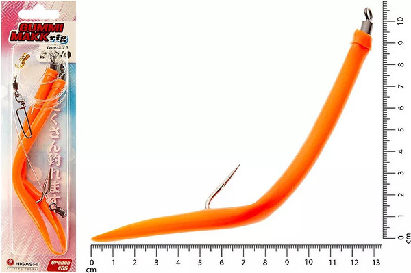 Изображение товара Комплект оснастки для приманки Higashi Gummi Makk rig SB2 05 Orange 10-0 / 05062_3709