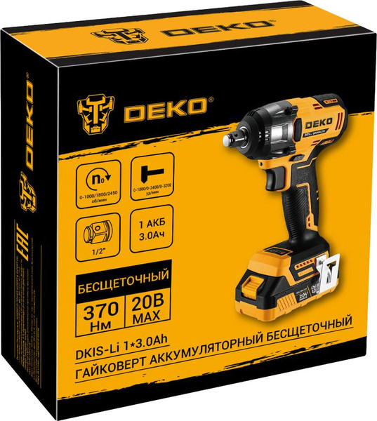 Изображение товара Аккумуляторный гайковерт Deko DKIS-Li / 083-1085