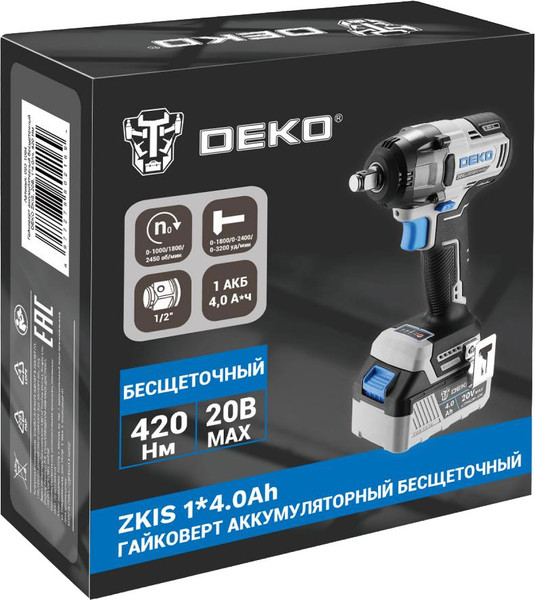 Изображение товара Аккумуляторный гайковерт Deko ZKIS / 083-1084