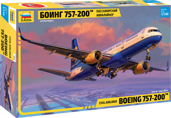 Изображение товара Сборная модель Звезда Пассажирский авиалайнер Боинг-757-200 / 7032