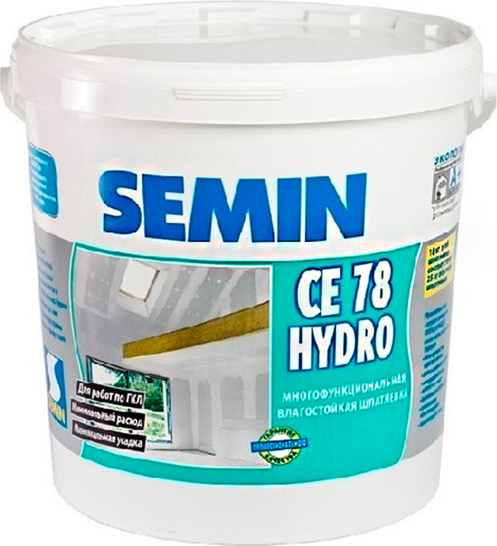 Изображение товара Шпатлевка готовая Semin CE 78 Hydro многофункциональная влагостойкая (20кг)