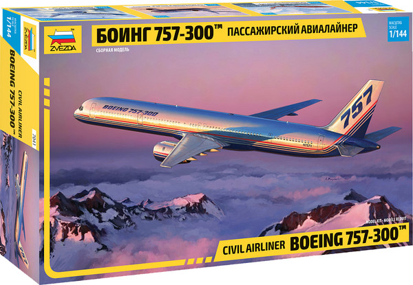 Изображение товара Сборная модель Звезда Пассажирский авиалайнер Боинг 757-300 / 7041