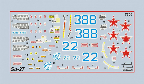Изображение товара Сборная модель Звезда Самолет Су-27 / 7206П