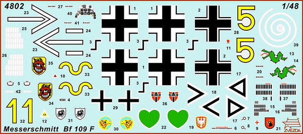 Изображение товара Сборная модель Звезда Самолет Мессершмитт BF-109 F2 / 4802П