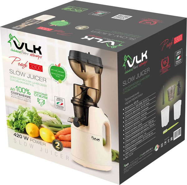Изображение товара Соковыжималка электрическая VLK Profi-3300 (бежевый)