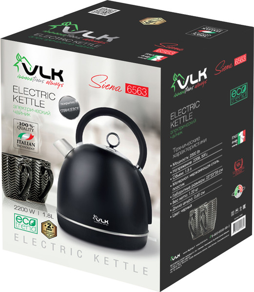 Изображение товара Электрочайник VLK Siena-6563 (черный)