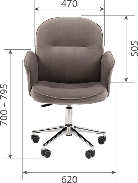 Изображение товара Кресло офисное Chairman Home 130 (Т-55 серый)