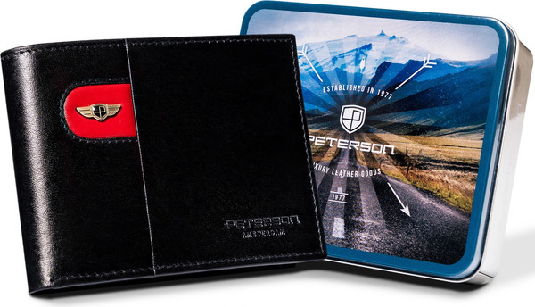 Изображение товара Портмоне Peterson PTN 22303-VT-E (черный/красный)