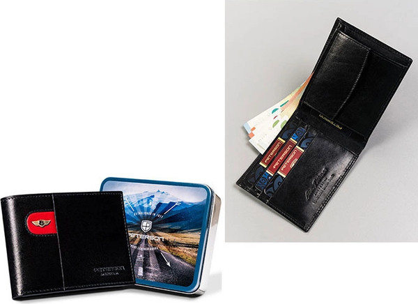 Изображение товара Портмоне Peterson PTN 22303-VT-E (черный/красный)