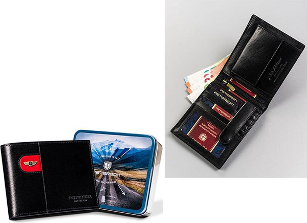 Изображение товара Портмоне Peterson PTN 22304-VT-E (черный/красный)